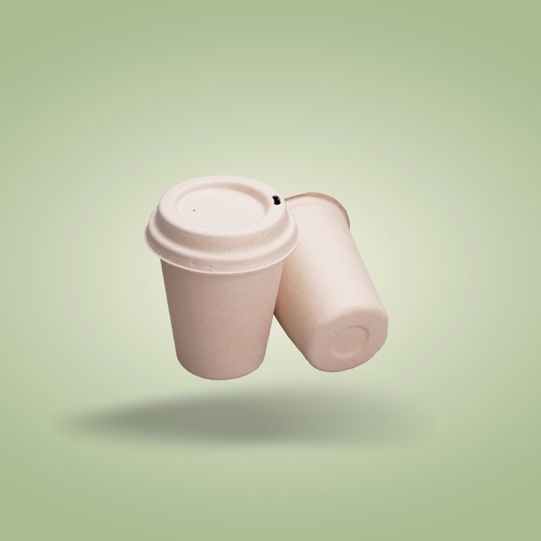 Bagasse Cups for Hot or Cold Drinks – 12oz – Dia90mm H97mm – White