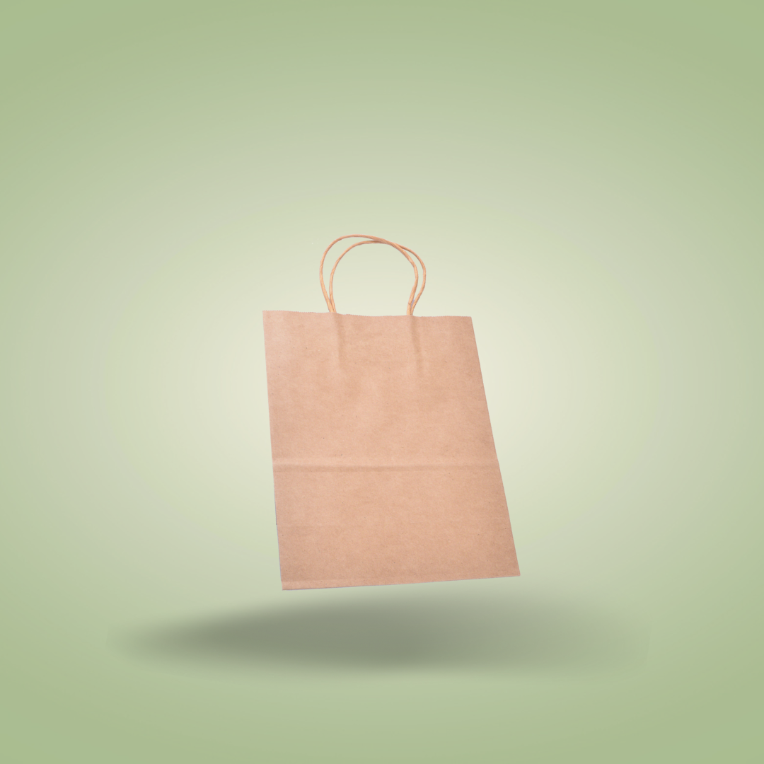 EcoFlavour Kraft Paper Brown Takeaway Bags – Large – Pack of 50