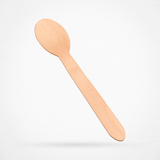 Disposable Cutlery 6″ Wooden Spoons – Pack of 100