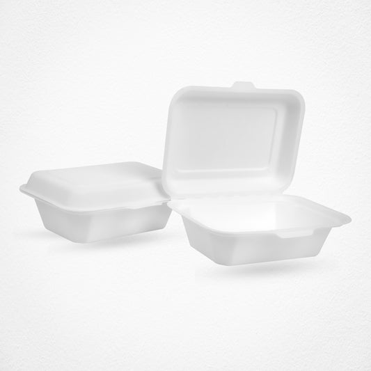 Bagasse Lunch Box Food Takeaway Containers (600ml) – 7″ x 5″
