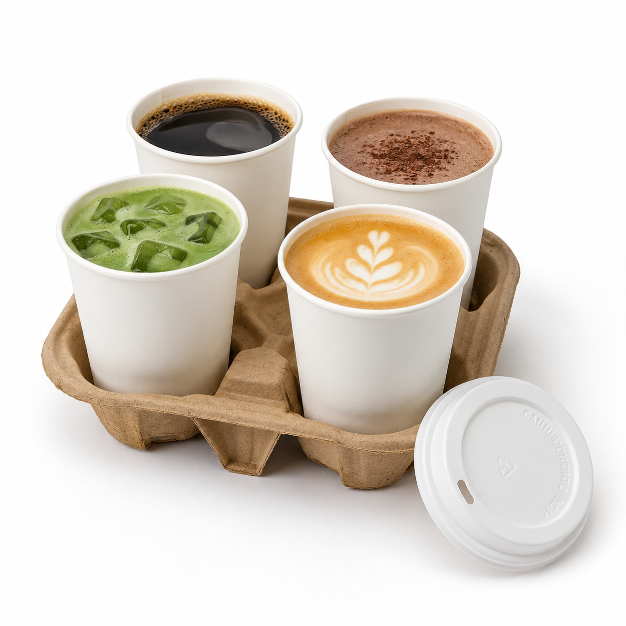 Single Wall Paper Cups for Hot or Cold Drinks – 8oz – 227ml - Dia80mm H92mm – White (10 Packs - 1000 Units)