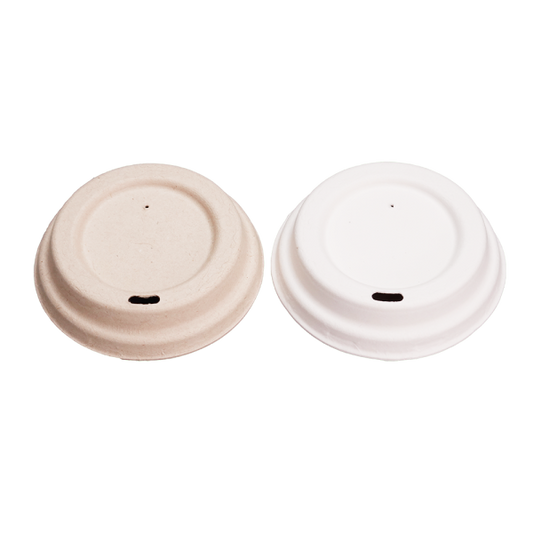 Bagasse Cups lids for 8oz – Dia85mm H20mm – White or Natural Colour