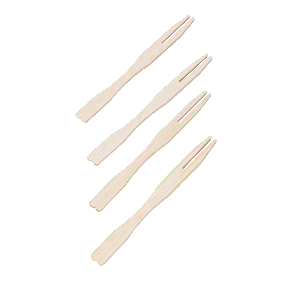 Bamboo Buffet Forks / Fruit Forks 9cm – Pack of 100