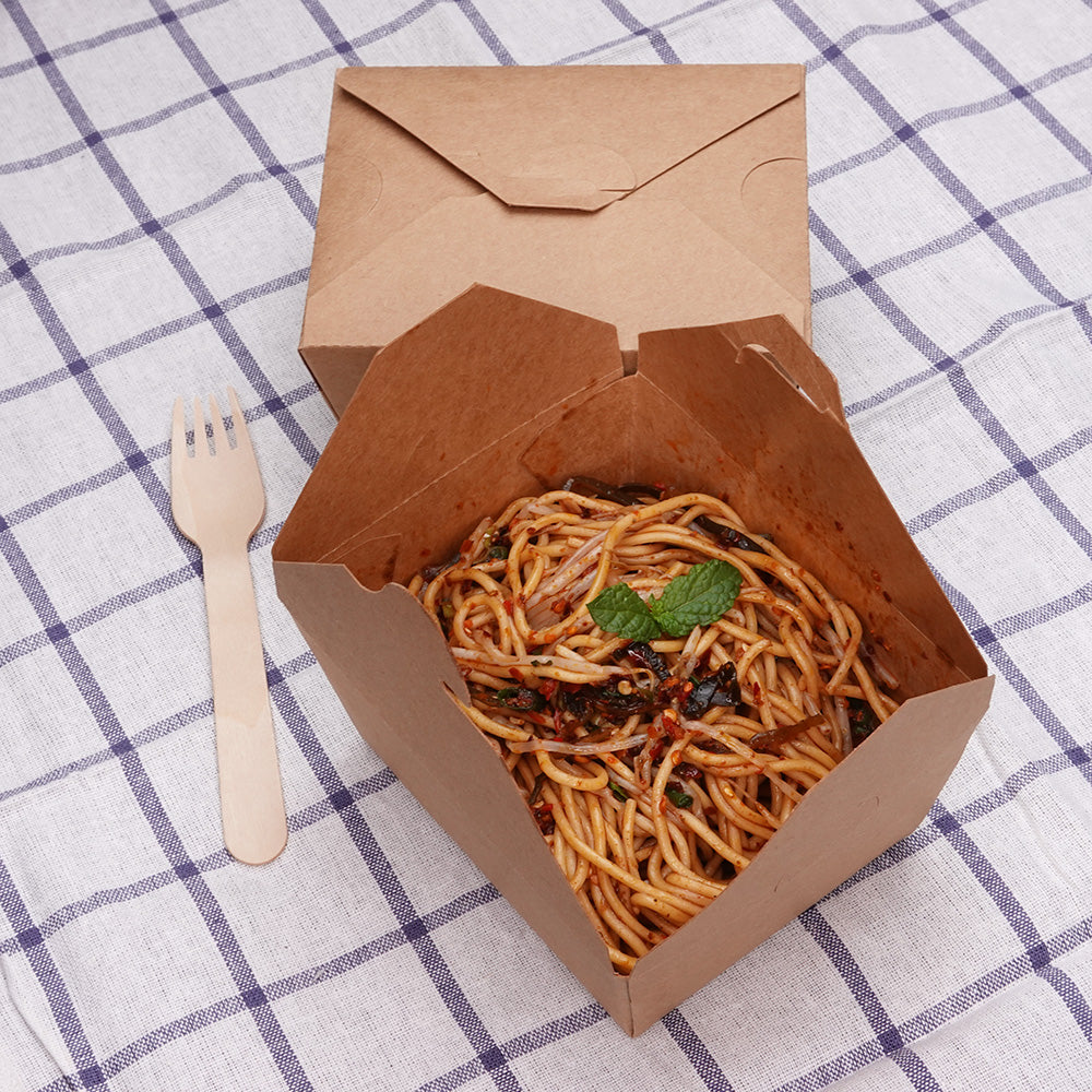 Kraft Paper Takeaway Food Container Boxes – Small – 800ml