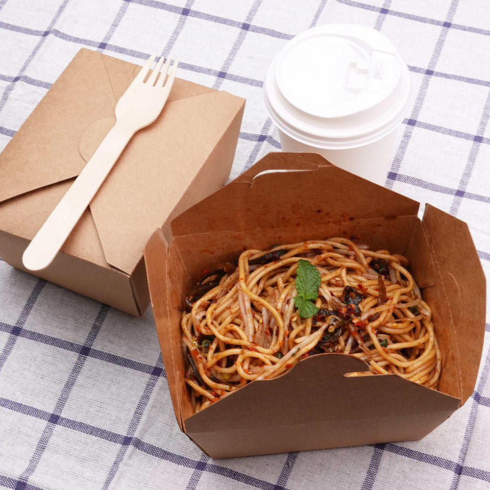 Kraft Paper Takeaway Food Container Boxes – Small – 800ml