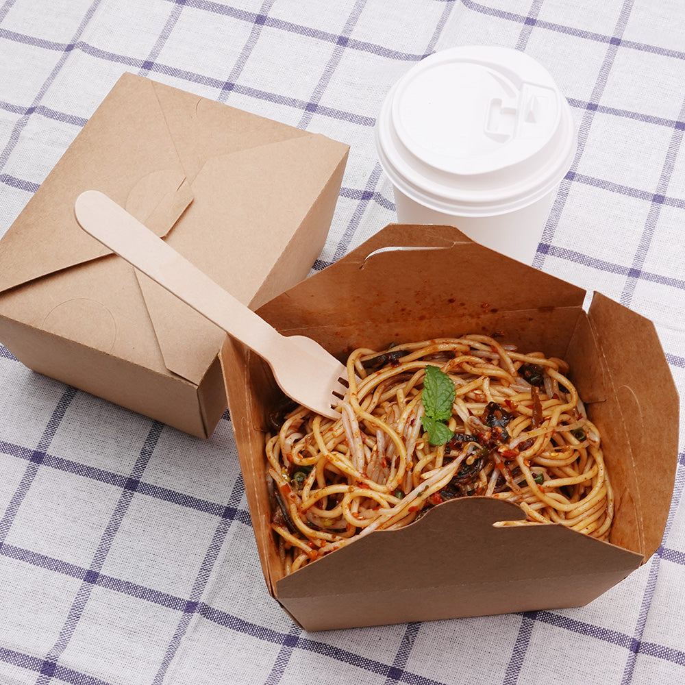 Kraft Paper Takeaway Food Container Boxes – Small – 800ml