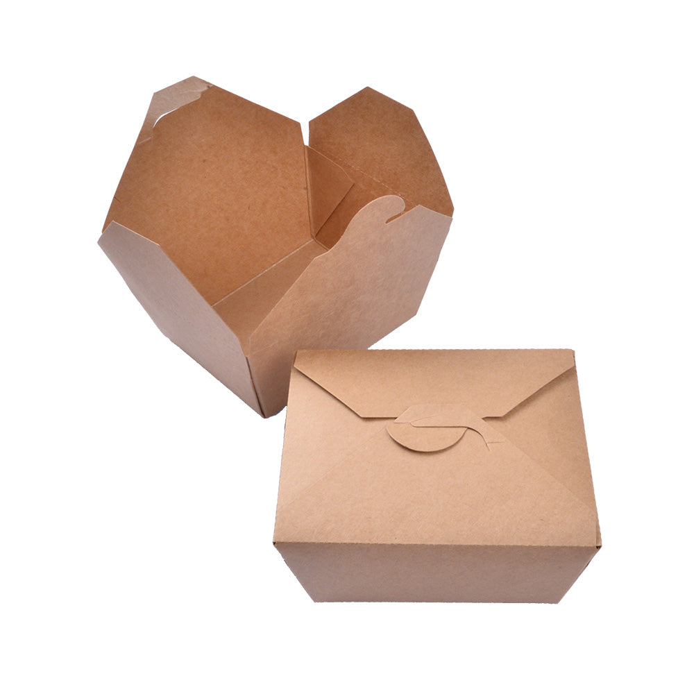 Kraft Paper Takeaway Food Container Boxes – Small – 800ml