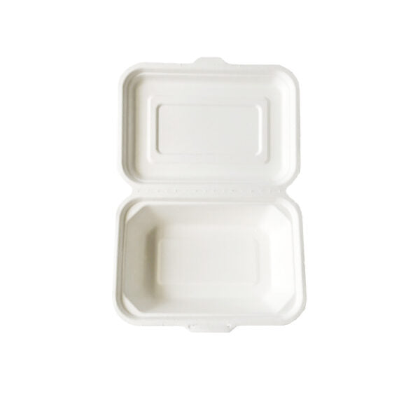 Bagasse Lunch Box Food Takeaway Containers (600ml) – 7″ x 5″