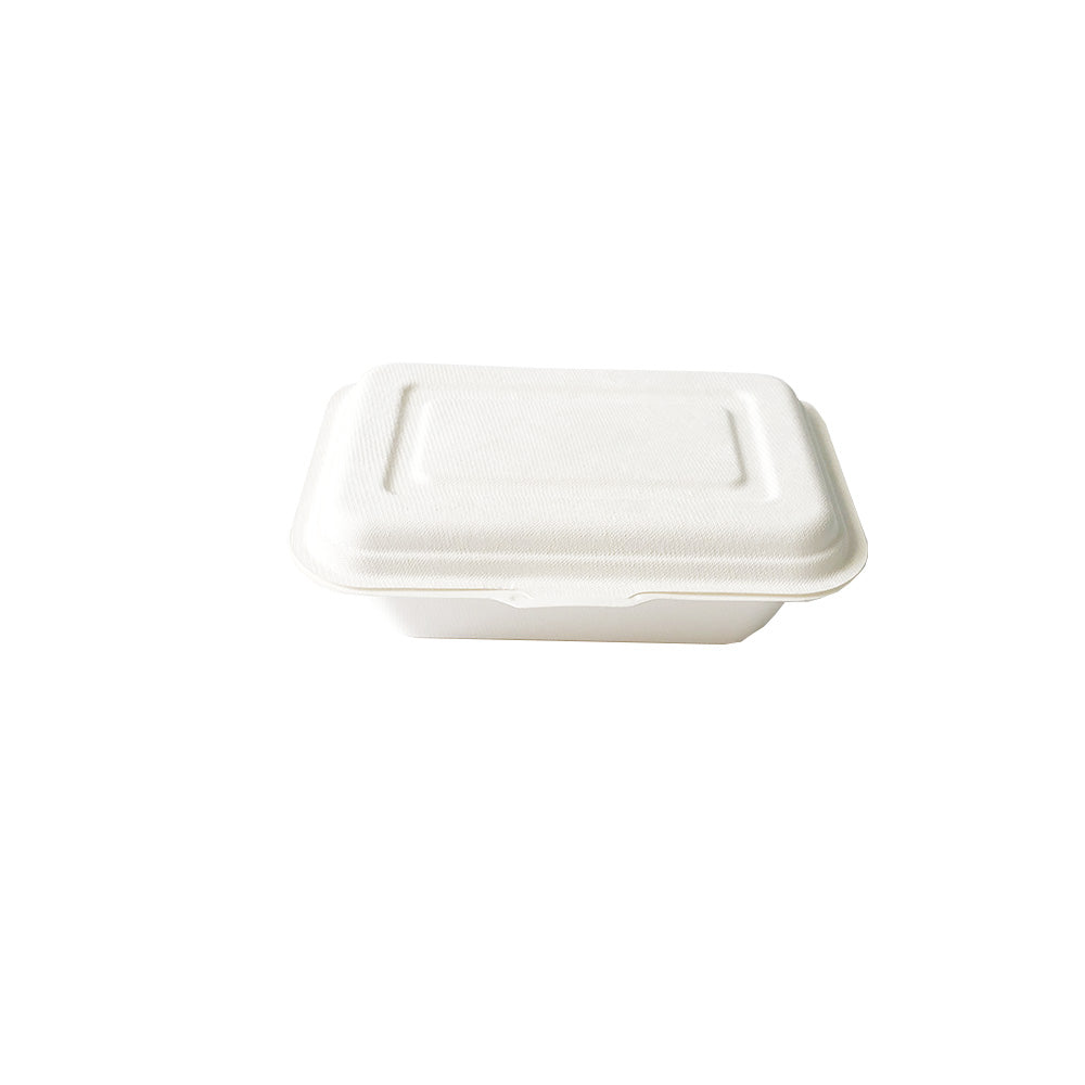Bagasse Lunch Box Food Takeaway Containers (600ml) – 7″ x 5″