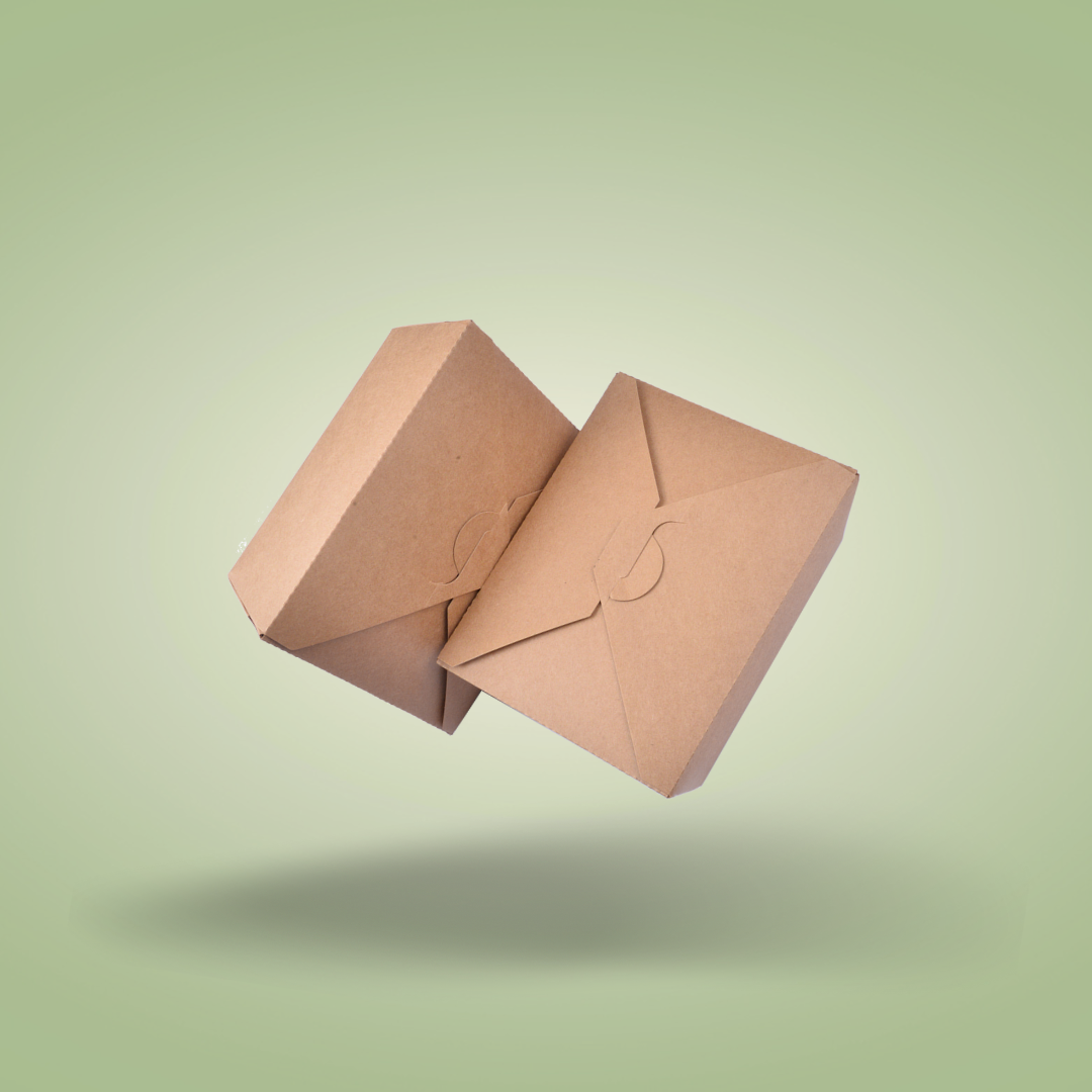 Kraft Paper Takeaway Food Container Boxes – Small – 800ml