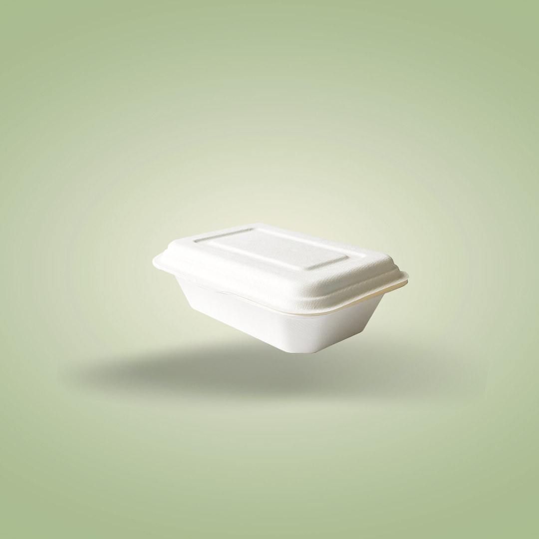 Bagasse Lunch Box Food Takeaway Containers (600ml) – 7″ x 5″