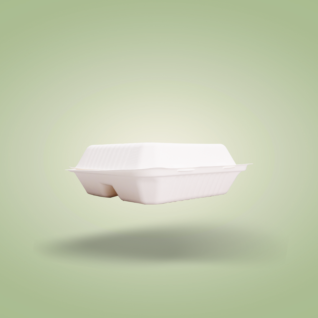 3 Compartments Clamsell Food Container Takeaway Box 9″ x 9″ – Pack of 100
