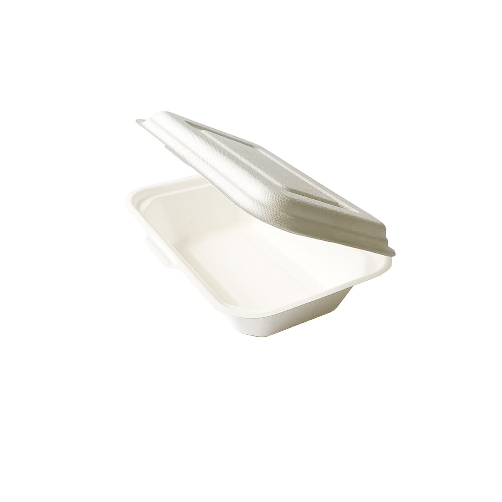 Bagasse Lunch Box Food Takeaway Containers (600ml) – 7″ x 5″