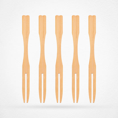 Bamboo Buffet Forks / Fruit Forks 9cm – Pack of 100
