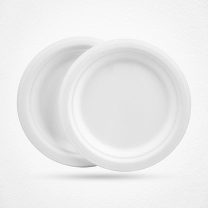 EcoFlavour Round Bagasse Plates Plain 7″ / 18cm – (Pack of 125)