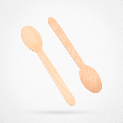 Disposable Cutlery 6″ Wooden Spoons – Pack of 100