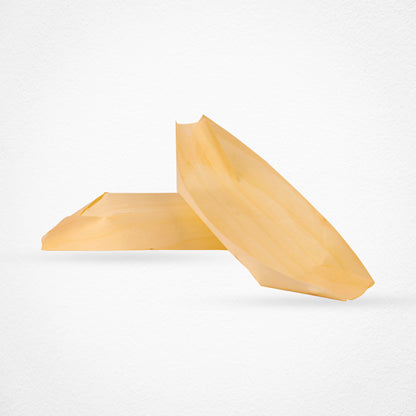 Disposable Pine Wood Canape Serving Boats – Large (185x100mm) – Pack of 50