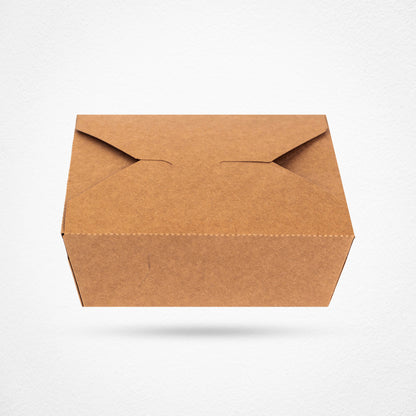Kraft Paper Food Takeaway Container Boxes – Large – 1400ml – Pack of 50