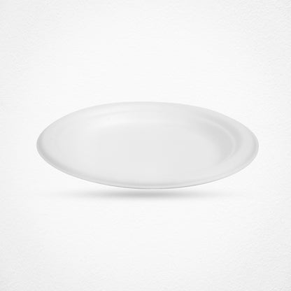 EcoFlavour Round Bagasse Plates Plain 7″ / 18cm – (Pack of 125)