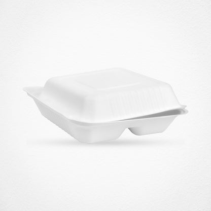 3 Compartments Clamsell Food Container Takeaway Box 9″ x 9″ – Pack of 100