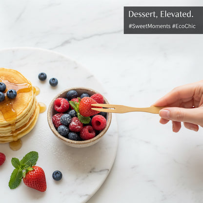 Bamboo Buffet Forks / Fruit Forks 9cm – Pack of 100