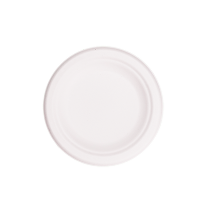 EcoFlavour Round Bagasse Plates Plain 6″ / 15cm – (Pack of 125 Plates)