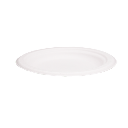 EcoFlavour Round Bagasse Plates Plain 6″ / 15cm – (Pack of 125 Plates)