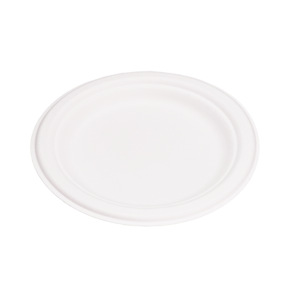 EcoFlavour Round Bagasse Plates Plain 7″ / 18cm – (Pack of 125)