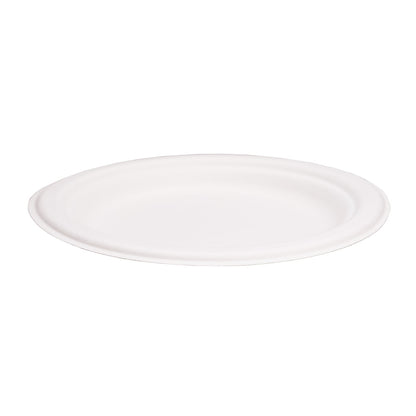 EcoFlavour Round Bagasse Plates Plain 7″ / 18cm – (Pack of 125)