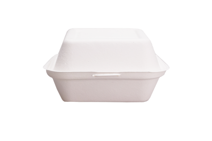 EcoFlavour Bagasse Hamburger Box – Square 6″ x 6″ (450ml)