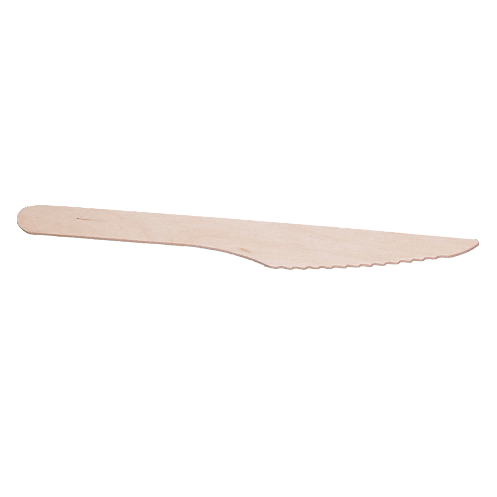 Disposable Cutlery 6″ Wooden Knives – Pack of 100