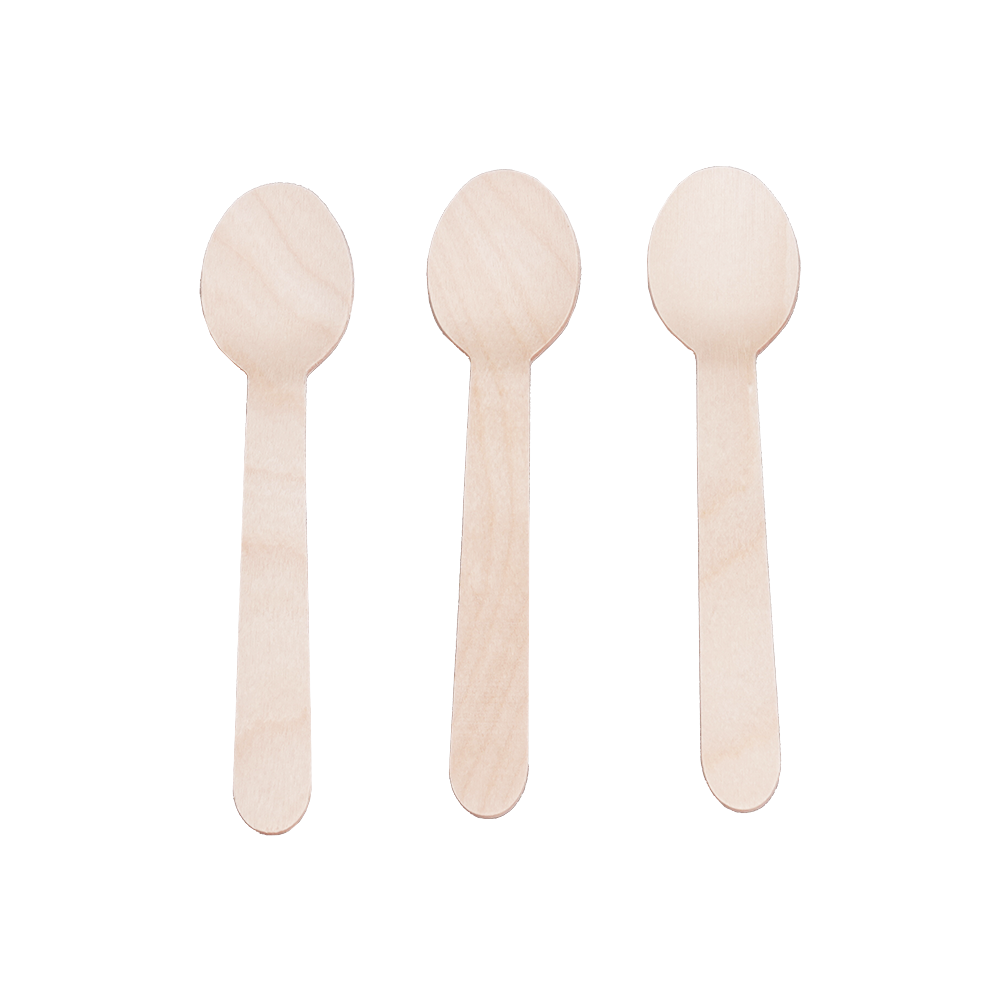 Disposable Cutlery 6″ Wooden Spoons – Pack of 100