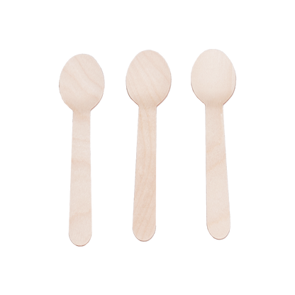 Disposable Cutlery 6″ Wooden Spoons – Pack of 100