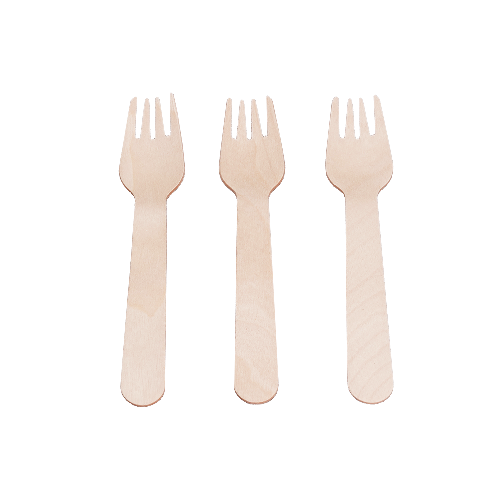 Disposable Cutlery 6″ Wooden Forks – Pack of 100