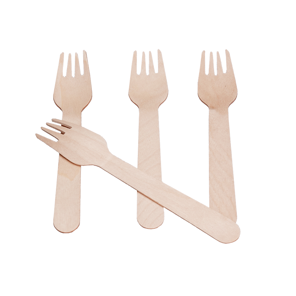 Disposable Cutlery 6″ Wooden Forks – Pack of 100