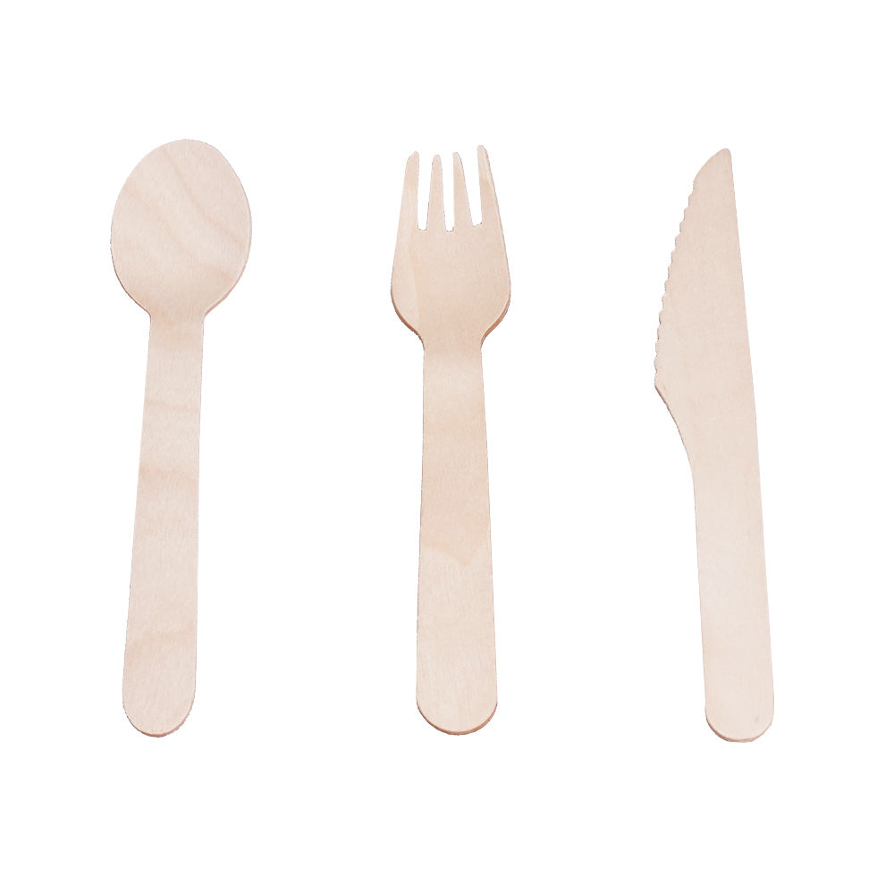 Disposable Cutlery 6″ Wooden Knives – Pack of 100