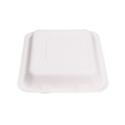 EcoFlavour Bagasse Clamsell Box 9″ x 9″ Food Container