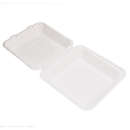 EcoFlavour Bagasse Clamsell Box 9″ x 9″ Food Container