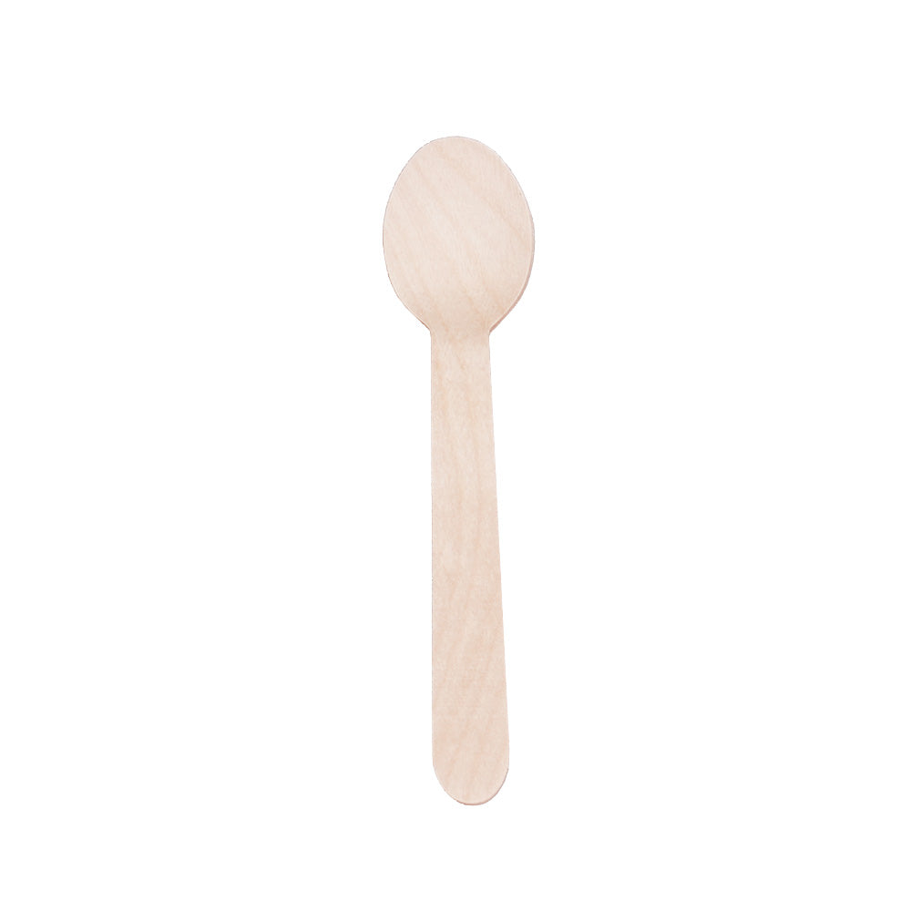 Disposable Cutlery 6″ Wooden Spoons – Pack of 100