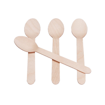 Disposable Cutlery 6″ Wooden Spoons – Pack of 100