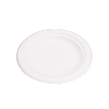 EcoFlavour Round Bagasse Plates Plain 6″ / 15cm – (Pack of 125 Plates)