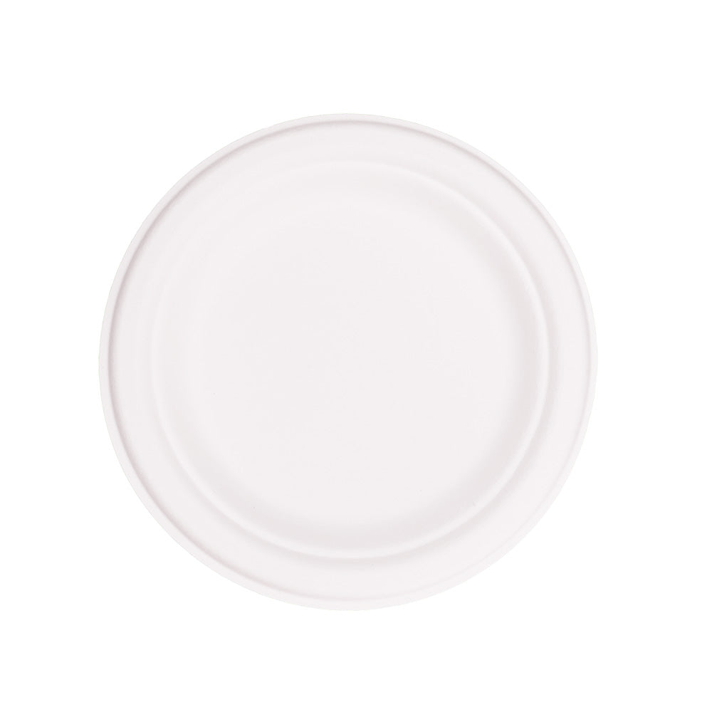 EcoFlavour Round Bagasse Plates Plain 7″ / 18cm – (Pack of 125)