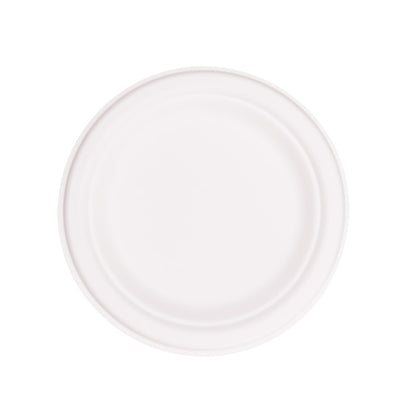 EcoFlavour Round Bagasse Plates Plain 7″ / 18cm – (Pack of 125)