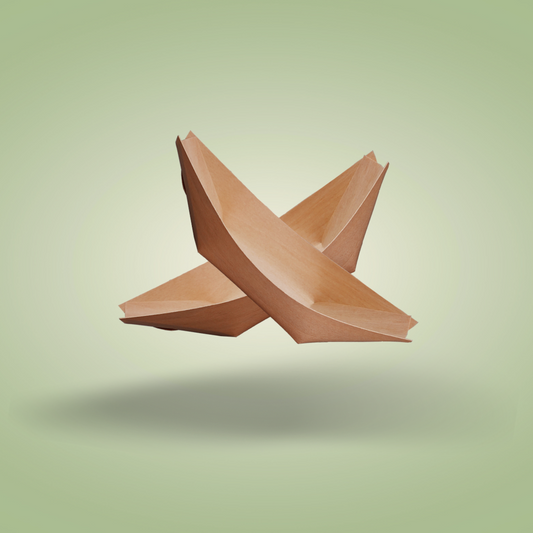 Disposable Pine Wood Canape Serving Boats – Large (185x100mm) – Pack of 50