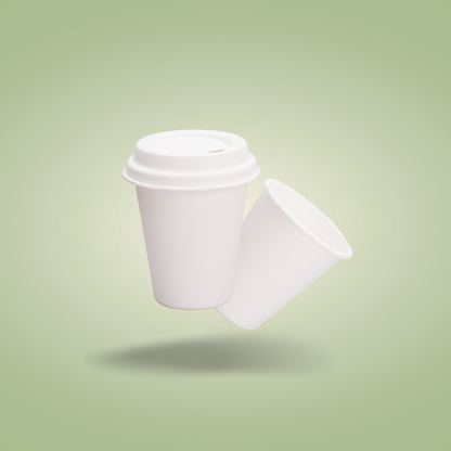 Bagasse Cups for Hot or Cold Drinks – 8oz – Dia80mm H90mm – White