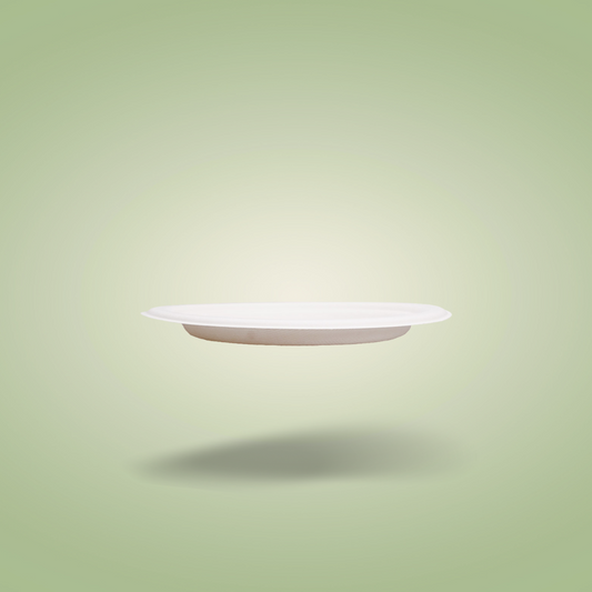 EcoFlavour Round Bagasse Plates Plain 7″ / 18cm – (Pack of 125)