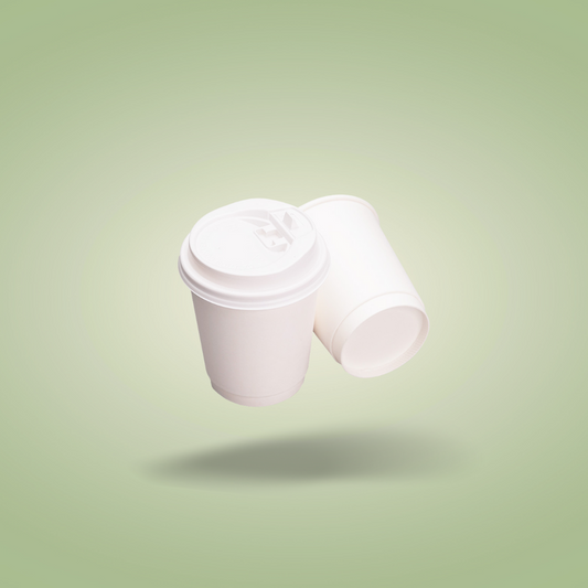 Double Wall Paper Cups for Hot or Cold Drinks – 8oz – 227ml - Dia80mm H92mm – White