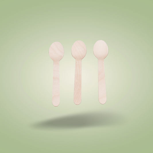 Disposable Cutlery 6″ Wooden Spoons – Pack of 100