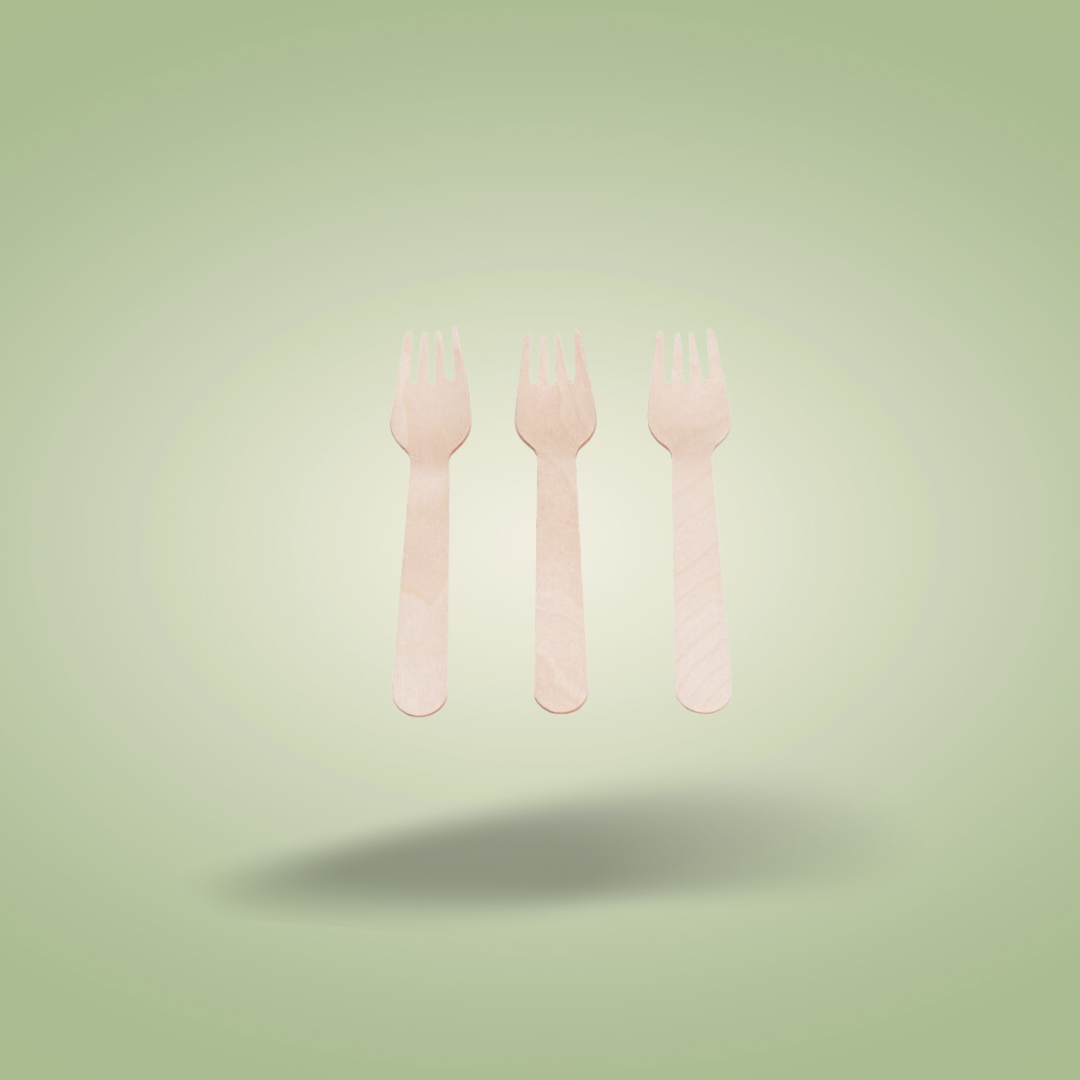 Disposable Cutlery 6″ Wooden Forks – Pack of 100