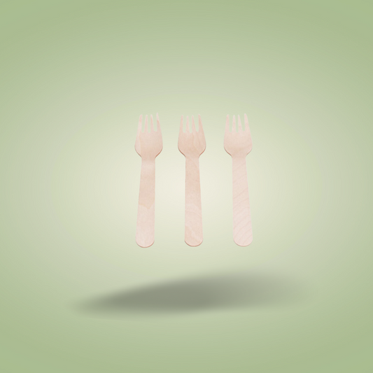 Disposable Cutlery 6″ Wooden Forks – Pack of 100